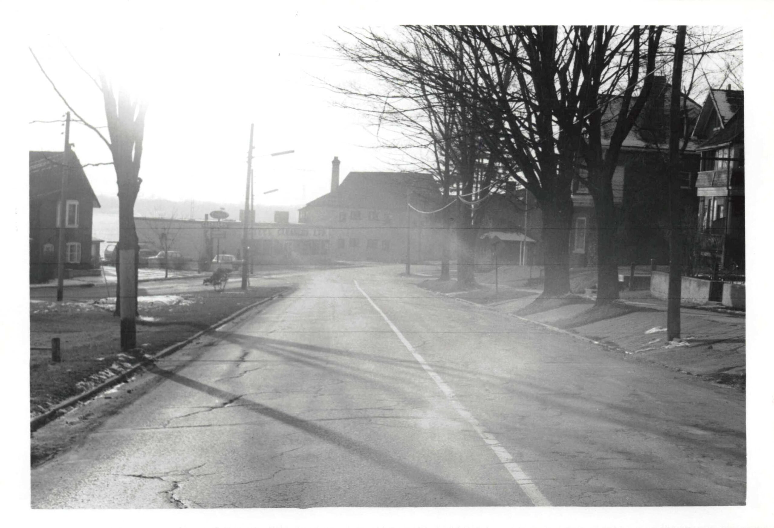 Vintage photo of Cotty’s Cleaners on Dunlop Street in Barrie, Ontario, taken around 1965.